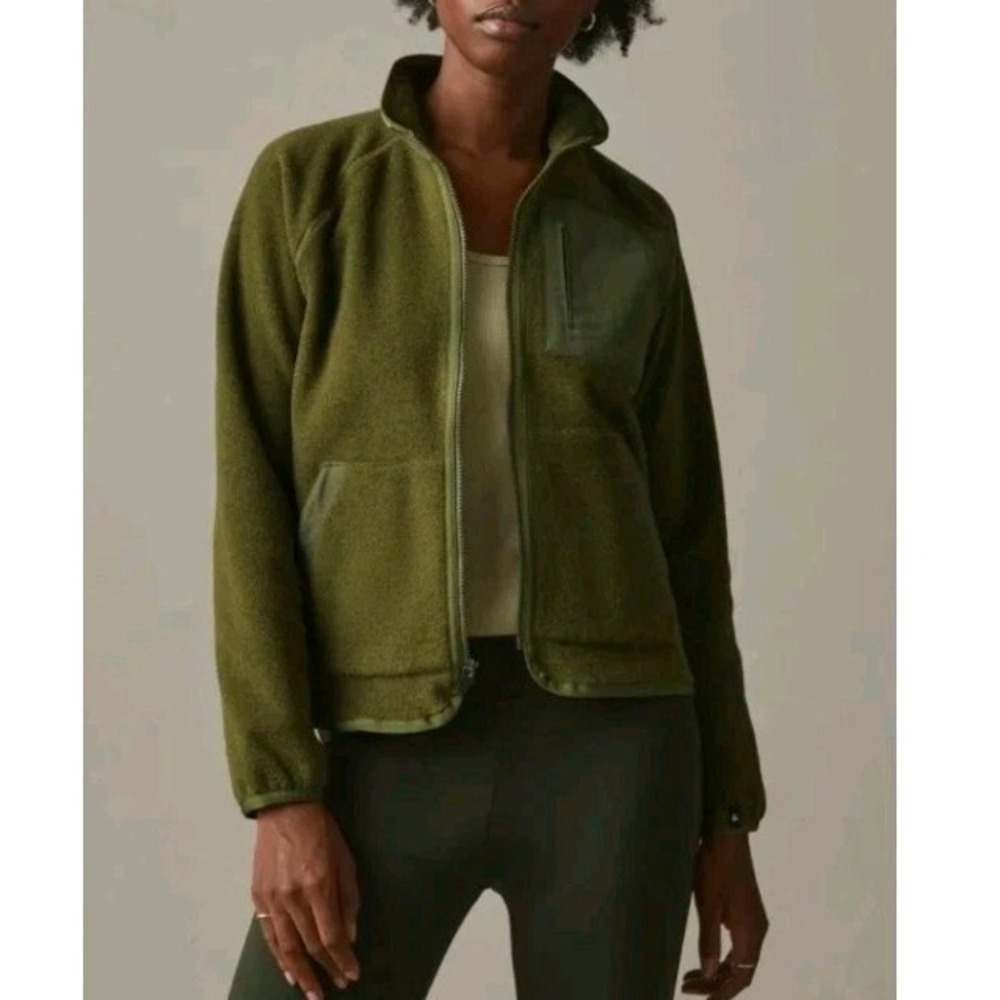 AMERICAN GIANT Fleece Full Zip Women's Size Small Moss Green